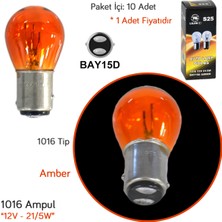 TAS Süperlight 12V 1016 Ampul 21/5W BAY15D Amber SL3703 (10 lu)
