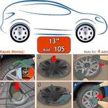 SJS Volkswagen Jant Kapağı Gri 13 inç Kırılmaz ve Esnek