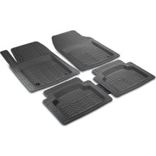 Promats Profesyonel 3D Siyah Üniversal Havuzlu Paspas 5 Parça