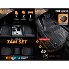 Promats Maximum 4D Gri Üniversal Havuzlu Paspas 5 Parça