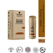Kuatra Amber Crystal Doğal Bakır Işıltı Highlighter Stick Nemlendirici & Antioksidan 15 ml Aydınlatıcı Etkisiyle