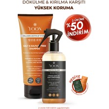 Yoon 2'li Vegan Tuzsuz Şampuan & Saç Bakım Spreyi 250ML, Keratin, Kolajen ve B7 Biotinli Besleyici Set