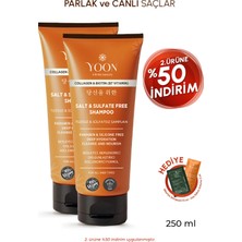 Yoon 2'li Sülfatsız ve Tuzsuz Şampuan, Kolajen, Biotin B7, İçerikli Parabensiz Vegan Şampuan 2 Adet x 250ML