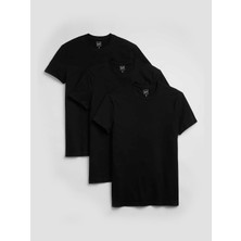 Gap Erkek Siyah Bisiklet Yaka T-Shirt Set (3'lü)