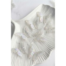 Hobi Dünyası Evim 2 Adet Büyük Kelebek Janjanlı Plastik Akrilik Boncuk Takı Aksesuar Armcuff Anahtarlık Dekorasyon Boncuğu