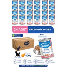 Friends Premium Tavuklu Yavru Kedi Konservesi 400 gr x 24 Adet Ekonomik Paket Yaş Mama (0-12 Ay)