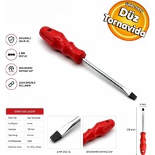 Wincell 6X120 mm Ergonomik Saplı Düz Uçlu Tornavida 6X120 mm