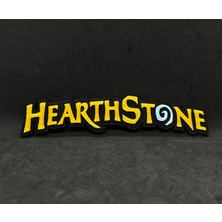 Goka 3D Craft Hearthstone Temalı 3D Duvar Dekoru - 18 cm Slim Versiyon (Çift Taraflı Bantlı)