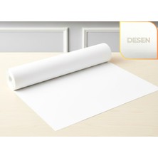 Almital Mobilya Aksesuarlari 48 cm x 1 m beyaz kumaş desenli, suni deri çekmece İçi Kaydırmaz Halı , çekmece halısı, raf örtüsü