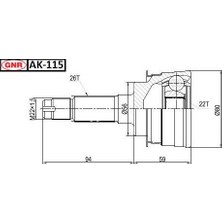 Gnr Aks Kafası Dış 323 1.6 90-96 B6 26x22x56