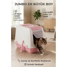 Kurtbay Şekil Flex Jumbo Boy Kedi Tuvaleti, 46X66X52 Cm, Filtreli ve Kum Küreği Hediyeli - VN11102