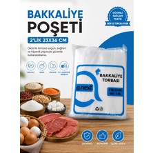 İsopack 23X36 cm 2  Lik 1 kg Kalın Et Poşeti Bakliyat Poşeti Şeffaf Şeker Bakkaliye Torbası