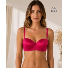 Intive Lingerie Softlift C Cup Destekli Balenli Lazer Kesim Straplez Lotus Kesim Askılı Parlak Ithal Sütyen
