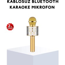 Herşey Trend Karaoke Mikrofonu Bluetooth USB Aux Girişli Yankı Efektli