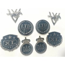 Lina Oto Aksesuar 8 Adet Orta Boy Metal Mini Arma Bantlı