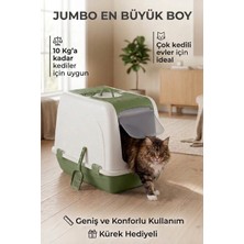 Kurtbay Şekil Flex Jumbo Boy Kedi Tuvaleti, 46X66X52 Cm, Filtreli ve Kum Küreği Hediyeli - VN11102