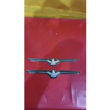 Süslen Oto 2 Adet Thunderbird Metal Kuş 23 cm Genişliğinde