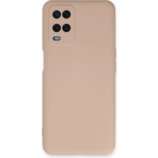 Newface Oppo A54 4g Kılıf Velura Kapak – Nano Silikon & Kadife Iç Yüzey - Pudra