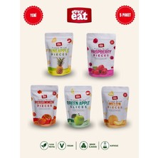 Evereat 5'li Freeze Dry Meyve Cipsi Seti - Ananas, Frambuaz, Hurma, Elma, Kavun Çıtır Meyve Paketi