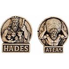 Antioch Art and Design Hades Atlas Ikili Yunan Mitolojisi Magnet Seti Dekoratif Magnet Hediyelik