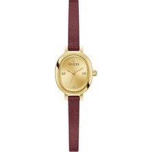 Guess GUGW0925L7 Bordo Deri Kordon Oval Kadın Kol Saati