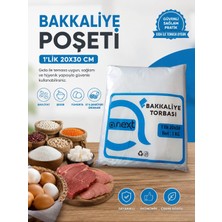 İsopack 20X30 cm 1 Lik 1 kg Kalın Et Poşeti Bakliyat Poşeti Şeffaf Şeker Bakkaliye Torbası