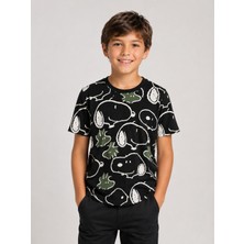 Ugly Duck 05-14 Yaş Snoopy T-Shirt - Siyah