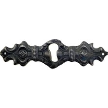 Antika Tarz Dekoratif Pirinç Anahtar Ağızlığı - 28X104MM, Oksit