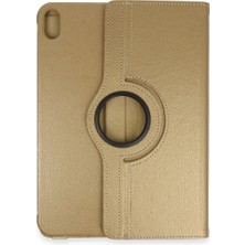 Uravas Store Apple Ipad 2022 10.9 (10.nesil) Kılıf 360 Tablet Deri Kılıf - Gold