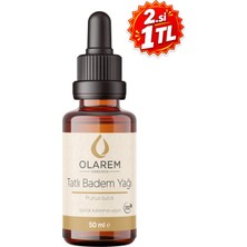 Olarem Essence Tatlı Badem Yağı (Prunus Amygdalus Dulcis) Soğuk Sıkım Sabit Yağ 30 ml Damlalıklı Cam Şişe