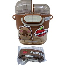 Elit Capybara Çift Bölmeli Plastik Matara  600ML