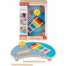 Uravas Store Fisher-Price Ahşap Müzik Keyfi 3 Ahşap Parçadan Oluşan Fisher-Price Ahşap Müzik Keyfi ve Oyuncak Pe
