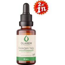 Olarem Essence Fesleğen Yağı (Ocimum Basilicum) Soğuk Sıkım Sabit Yağ 30 ml Damlalıklı Cam Şişe