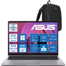 Asus Expertbook P3 G1 P3606CCA Intel® Core™ Ultra 7 255H Aı 24GB Ddr5 256GB SSD  Intel® Graphics 16.0-Inch, Wuxga (1920 x 1200) 300NITS WIN11HOME Bilgisayar U716512G1DH06+ZETTAÇANTA