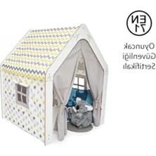 Larskas 3-6 Yaş Çocuklar Için Beyaz Sarı Oyun Evi/çadır, Eğlenceli Oyun Alanı