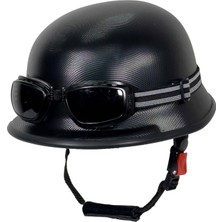 Tex Gözlüklü Chopper Kaskı Cruıser Retro