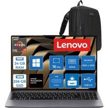 Lenovo Ideapad Slim 3 16ARP10 Amd Ryzen 7 170 24GB Ddr5 256GB Ssdamd Radeon™ 680M Graphics 16" Wuxga (1920X1200) IPS 300NITS WIN11HOME Taşınabilir Bilgisayar 83K800DKTRH06+ZETTAÇANTA