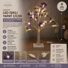 Mersi Shop Dekoratif LED Işıklı Yapay Çiçek | 45 cm Fişli Masa Lambası ve Oda Dekoru