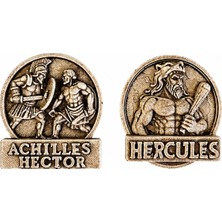 Antioch Art and Design Achilles Hector Herkül Ikili Yunan Mitolojisi Magnet Seti Dekoratif Magnet Hediyelik