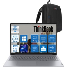 Lenovo Thinkbook 16 G8 Ial Intel Core Ultra 5 135H Aı 24GB Ddr5 4tb SSD  Intel® Arc™ Graphics 16" Wuxga (1920X1200) IPS 300NITS WIN11PRO Bilgisayar 21SK00G8TXP10+ZETTAÇANTA