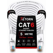 Fury Torn Cat6 Ethernet Kablosu 5 Metre RJ45 Lan Internet Modem Router Bilgisayar Kablosu