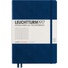 Leuchtturm 1917 LEUCHTTURM1917 NOT Defteri orta boy (A5), sert KAPAK, 251 Numaralandırılmış sayfa, KARELI, NAVY 342923