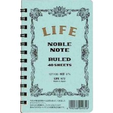 Life Noble Japon Dolma Kalem Uyumlu Mini Telli Defter A7 Çizgili N72