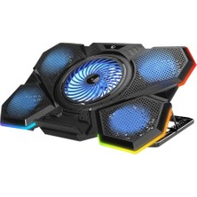 Rampage AD-RC13 Bellatrix Rgb Laptop Soğutucu Stand 5 Fanlı, 2 USB Portlu, Ayarlanabilir Yüksekli