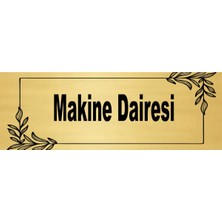 Makine Dairesi Yönlendirme Levhası 20X7 Cm. Metal Levha