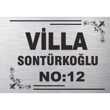 Apartman Site Isimliği Kapı Tabelası Villa Isimliği Apart Isimliği Büyük Boy A3 Ebatında 30X42 Cm.