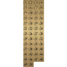 Metal Kapı Daire Apartman Masa Dolap Numarası Set Takım 50 Lı 1'den 50'a Kadar