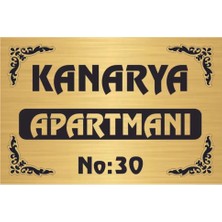 Apartman Site Isimliği Kapı Tabelası Villa Isimliği Apart Isimliği Büyük Boy A3 Ebatında 30X42 Cm.