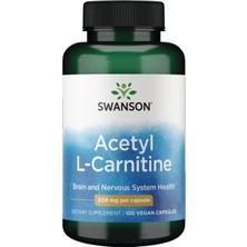 Swanson Acetyl L-Carnitine 500 Mg 100 Vegan Kapsül
