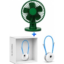 Xiaomi Vh Fan Masaüstü Taşınabilir Şarjlı Fan Vantilatör + Boyun Fanı Hediye
